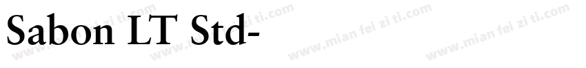 Sabon LT Std字体转换